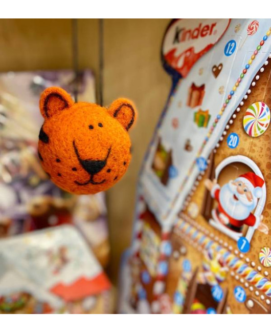 Тигр валяная игрушка из шерсти новогодняя Харьков