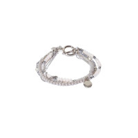 Браслет с елементами сірий з монеткою