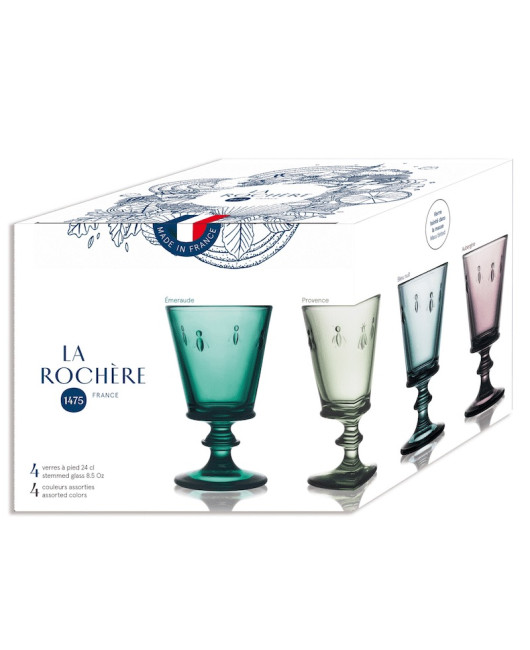Разноцветные бокалы для вина La Rochere пчелка