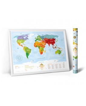 Развивающая карта мира для детей  -  животные